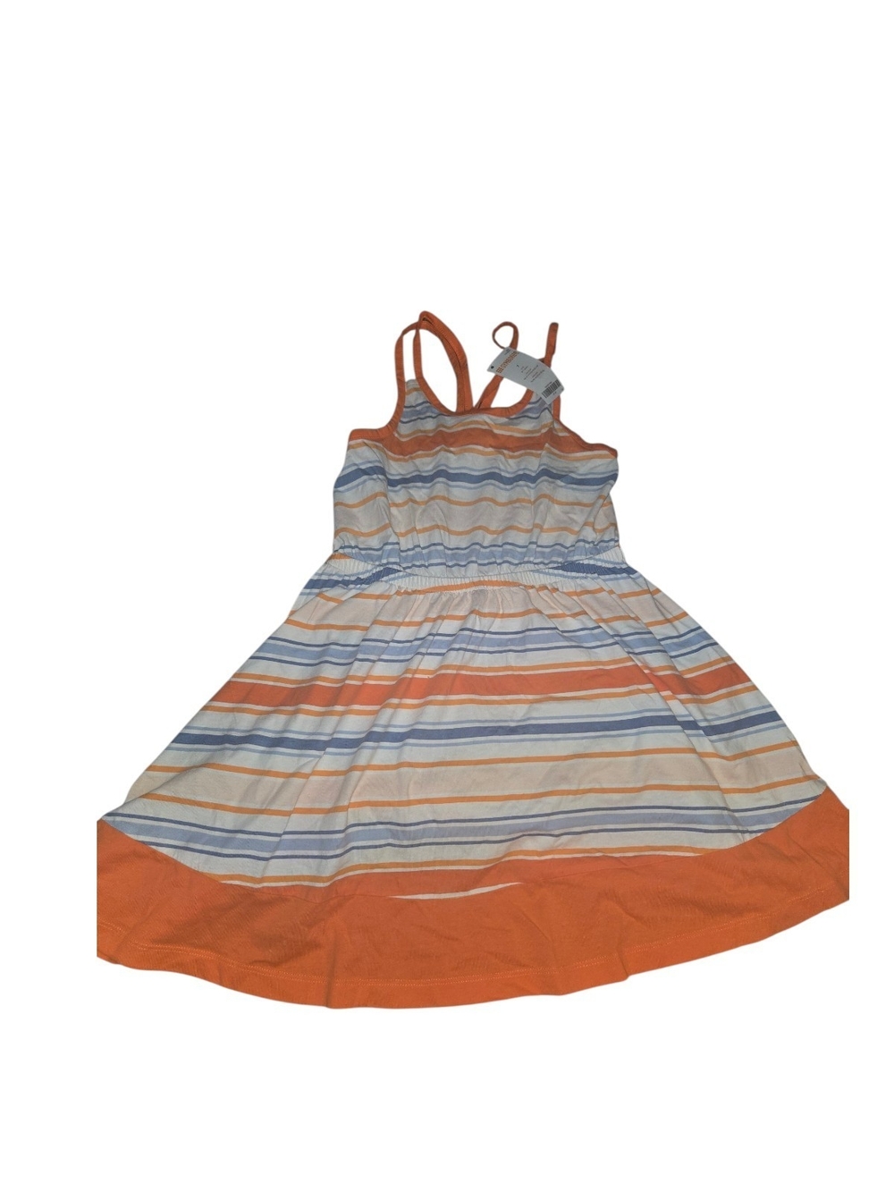 Gymboree Orange, Blue & Cream Striped Tank Sundress